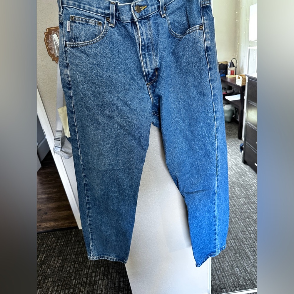Carhartt Men's Work Jeans Blue Size 35X30 Relaxed Fit